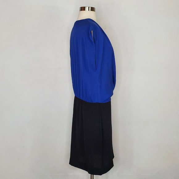 DVF Diane Von Furstenberg Keara Colorblock Silk Dress 8 EUC - Picture 3 of 11